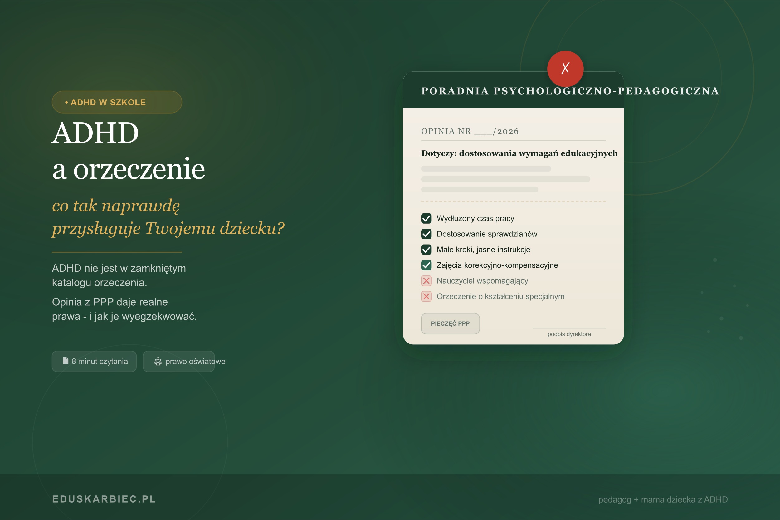 ADHD a orzeczenie szkolne