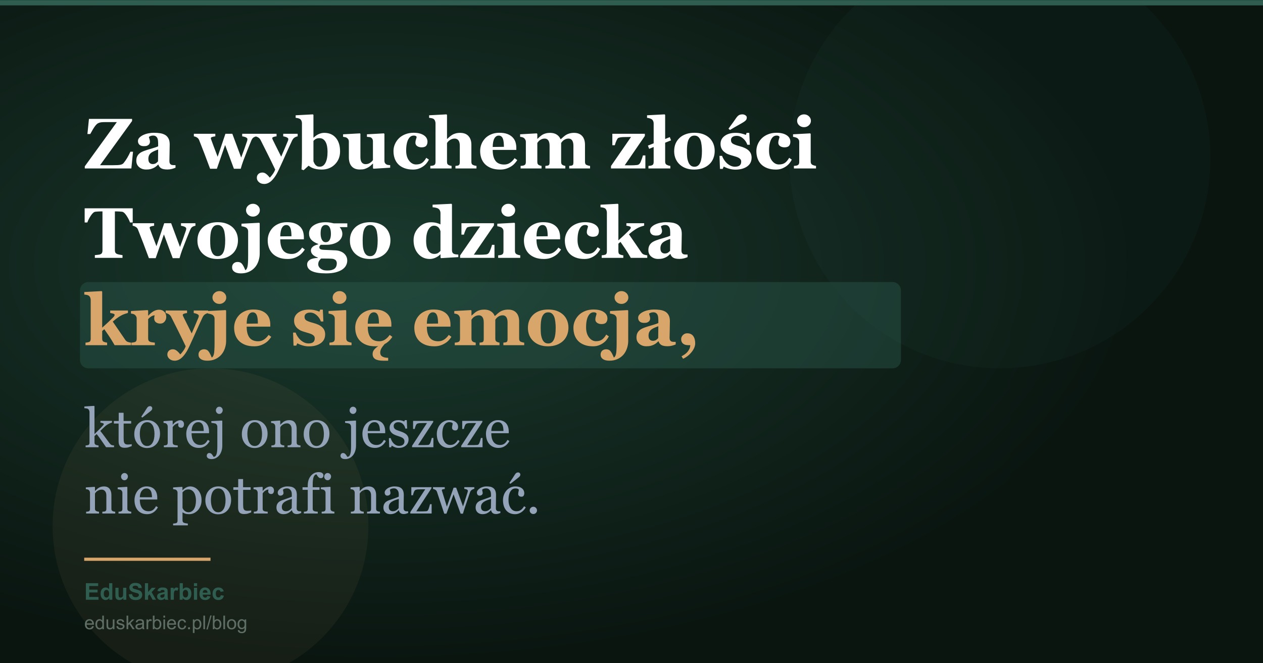 Dziecko z trudnymi emocjami - rodzic obok